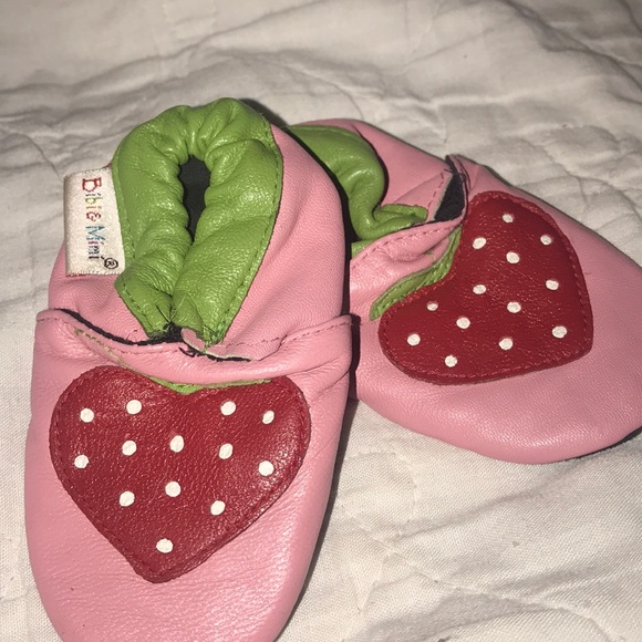 strawberry baby shoes